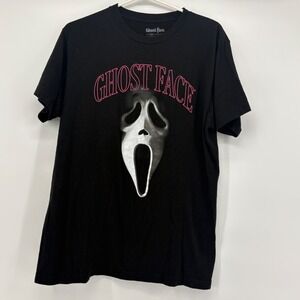 Ghost Face Scream‎ The Icon of Halloween Black Graphic T Shirt Mens Size M